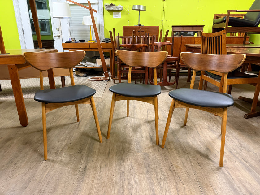 Mid Century Walnut and Ash Dining Chairs