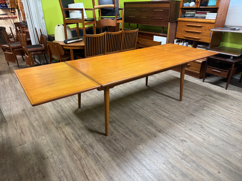Mid Century Teak and Oak Dining Table from Denmark
