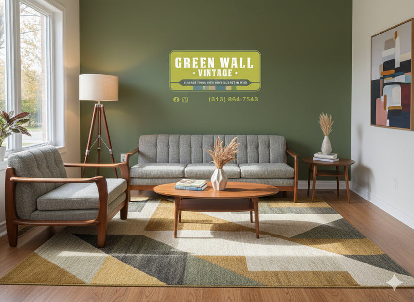 Mid Century Teak Sofa and Chair