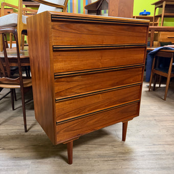 Mid Century Teak Highboy Dresser