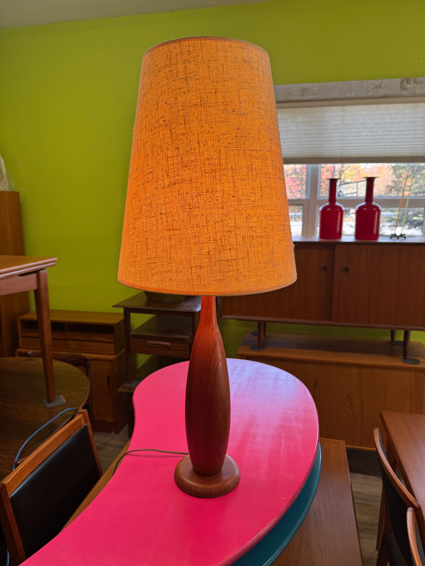 Mid Century Teak Table Lamp