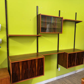 Mid Century Brazilian Rosewood Wall Unit