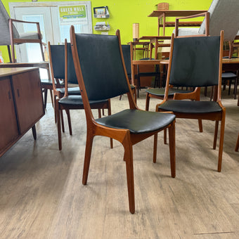 6 Mid Century Teak Dining Chairs