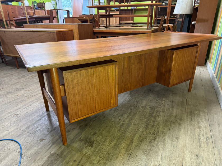 Mid Century Teak Executive Desk from Denmark