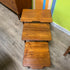 Mid Century Solid Teak and Oak Nesting Tables from Denmark