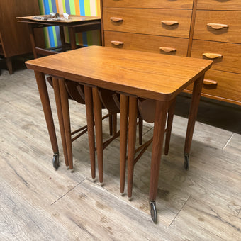 Mid Century Teak Nesting Tables from Denmark