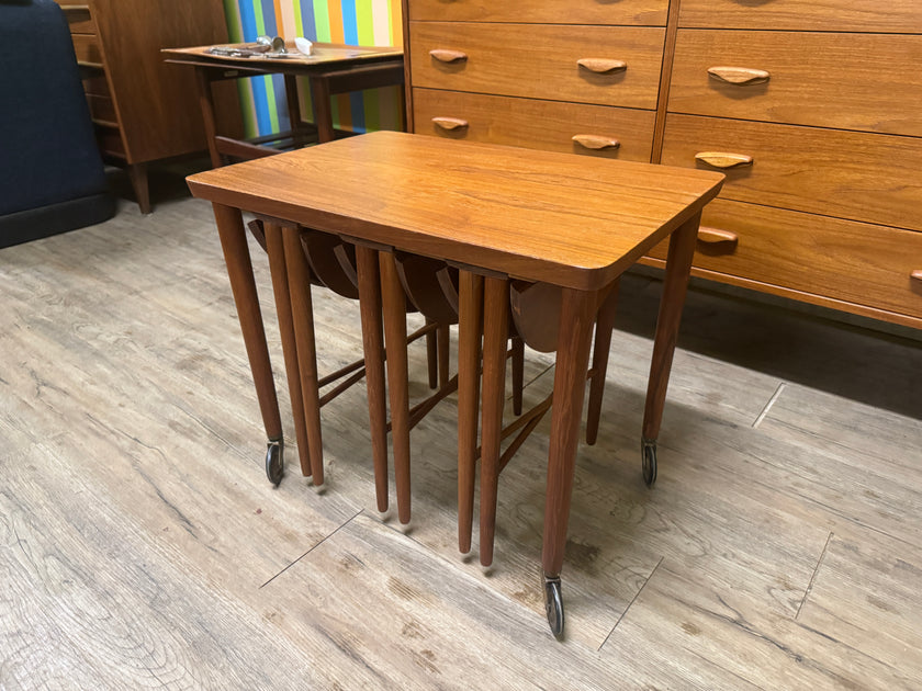 Mid Century Teak Nesting Tables from Denmark