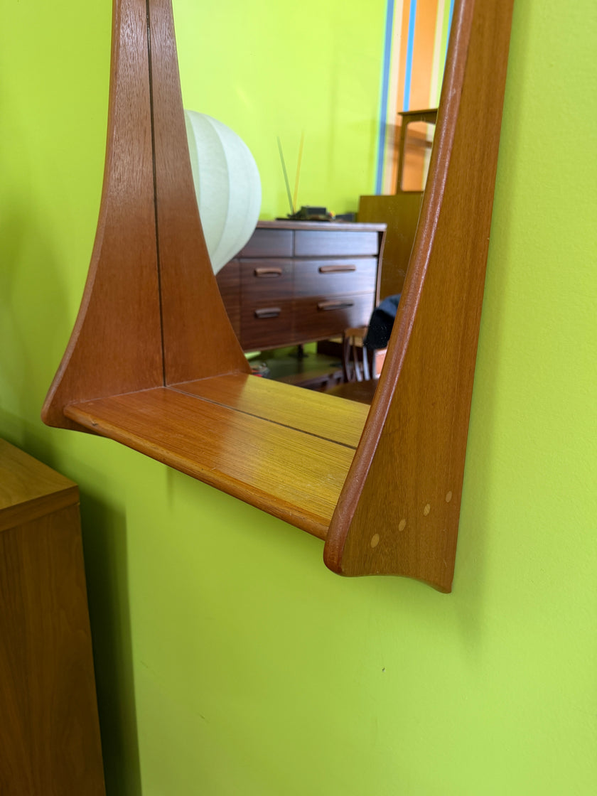 Mid Century Teak Mirror