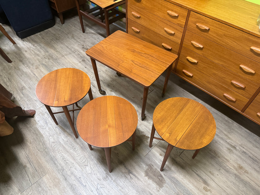 Mid Century Teak Nesting Tables from Denmark
