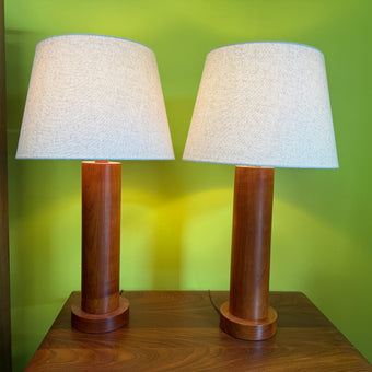 Mid Century Teak Lamps