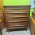 Mid Century Walnut Highboy Dresser