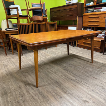 Mid Century Teak and Oak Dining Table from Denmark