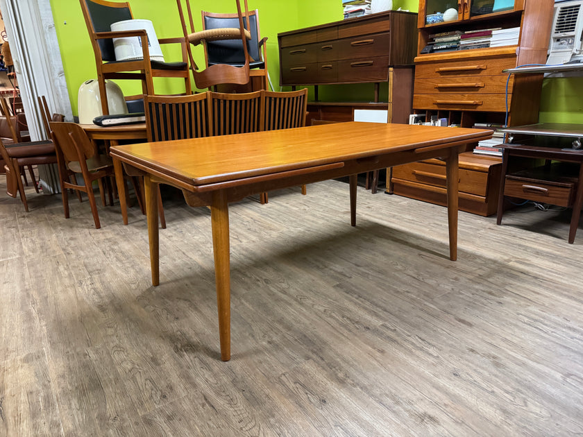 Mid Century Teak and Oak Dining Table from Denmark