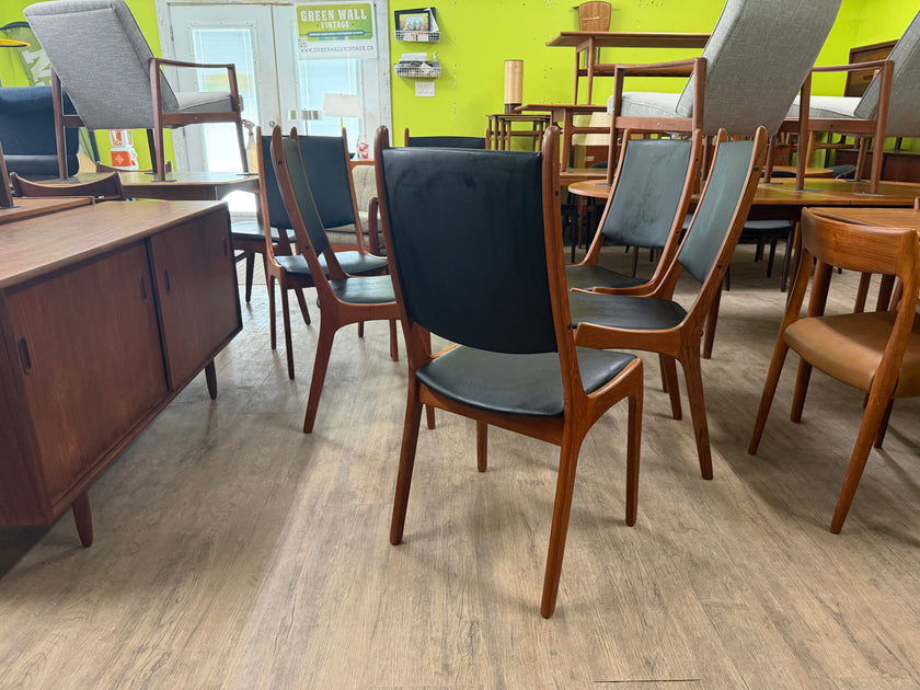 6 Mid Century Teak Dining Chairs