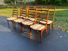 Load image into Gallery viewer, 8 Mid Century Rosewood Dining Chairs from Denmark