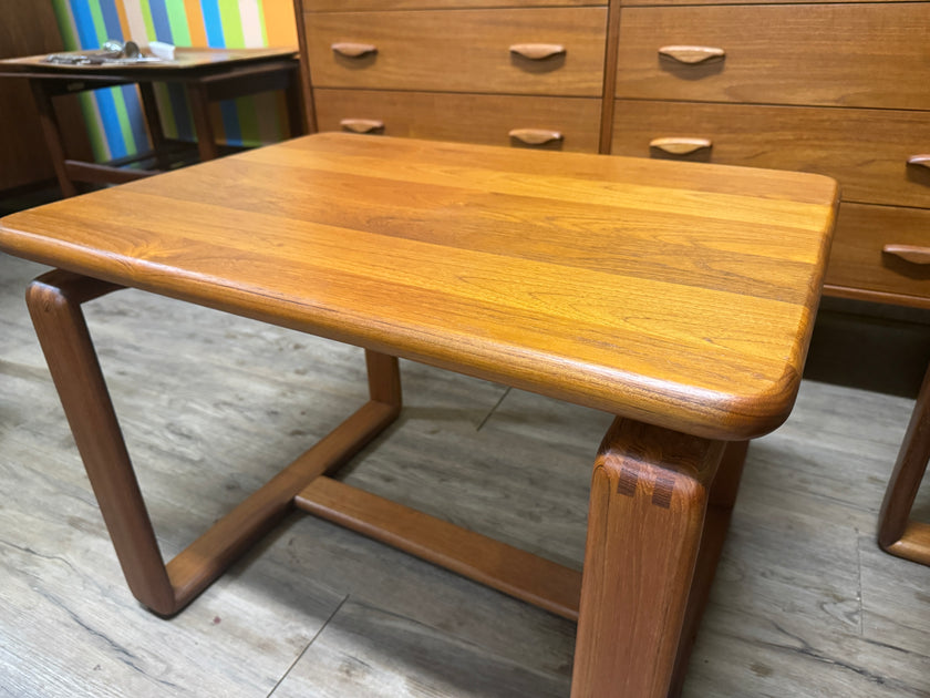 Mid Century Solid Teak Side Tables