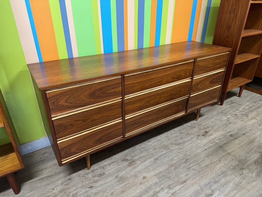 Mid Century Walnut and Ash Dresser