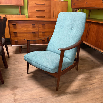 Mid Century Teak Reclining Lounge Chair