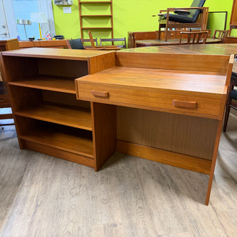 Mid Century Teak Desk / Bookcase
