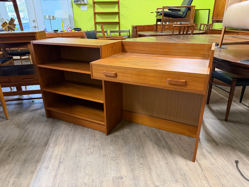 Mid Century Teak Desk / Bookcase