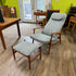 Mid Century Teak Lounge Chair and Ottoman From Denmark