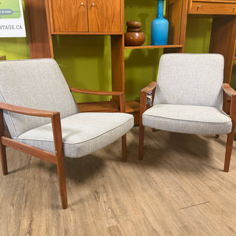 Mid Century Teak Lounge Chairs