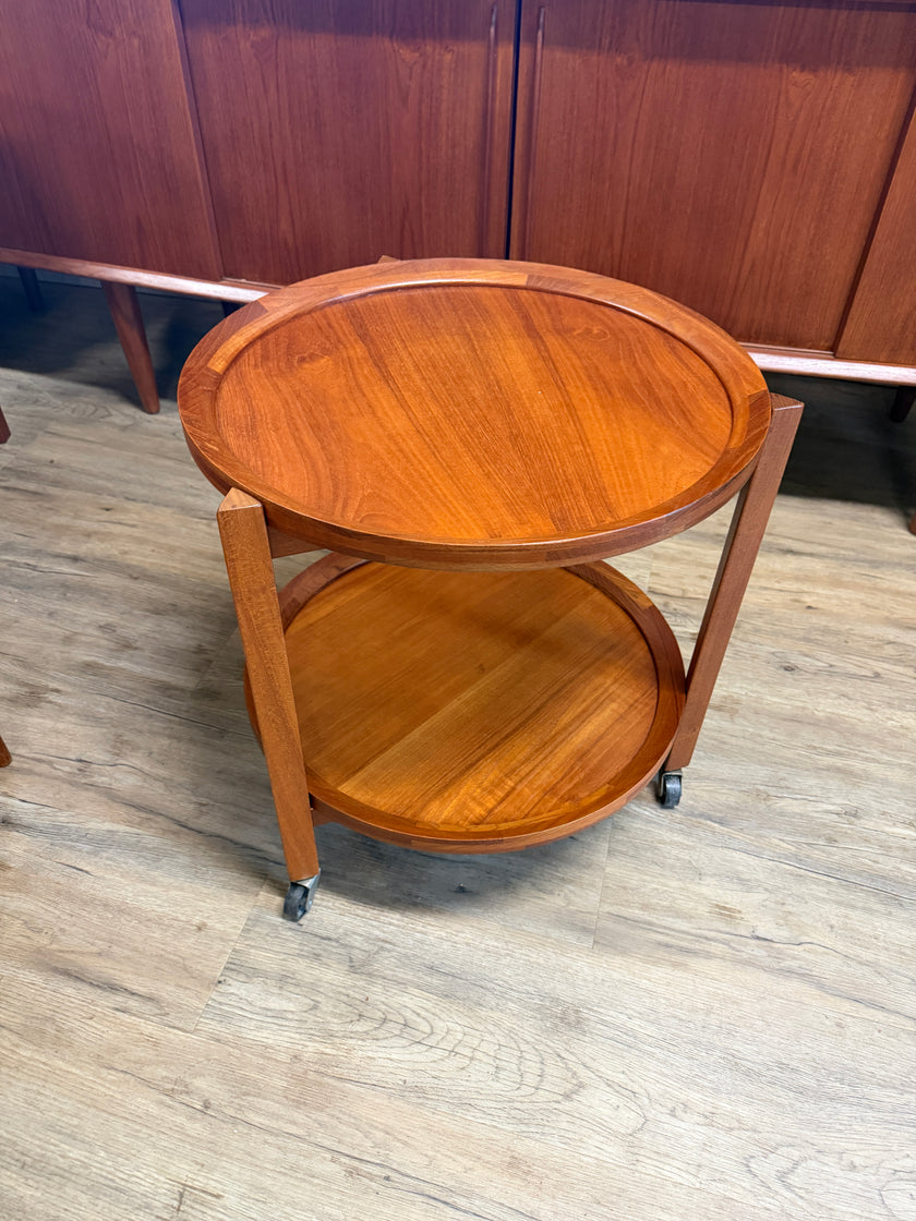 Mid Century Teak Cart / Side Table