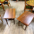 2 Mid Century Solid Teak Side Tables