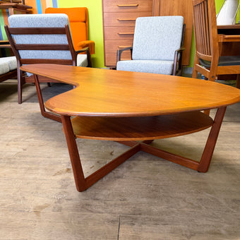 Mid Century Teak Boomerang Coffee Table