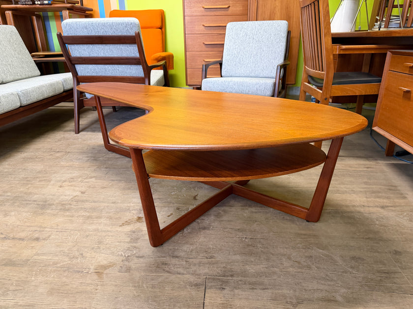 Mid Century Teak Boomerang Coffee Table