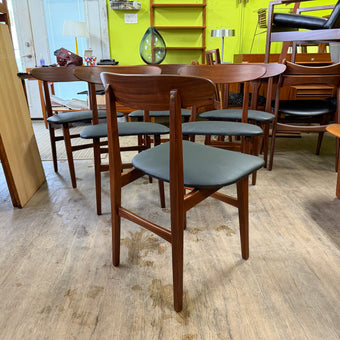 6 Mid Century Teak Dining Chairs