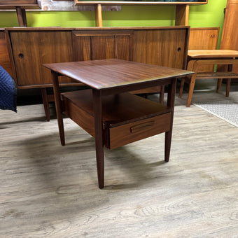 Mid Century Solid Teak Side Table
