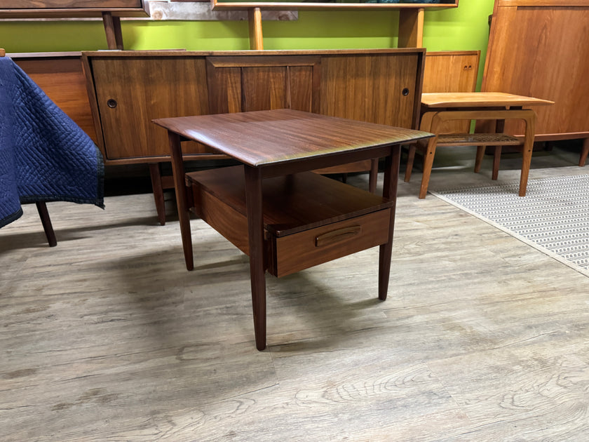 Mid Century Solid Teak Side Table