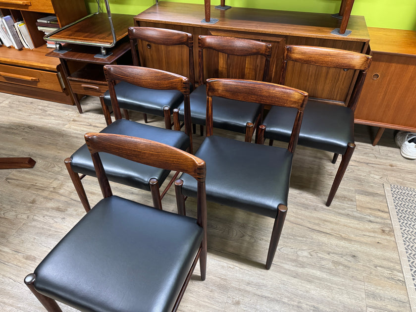 Mid Century Brazilian Rosewood Dining Chairs from Denmark