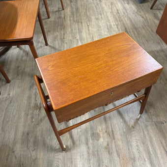 Mid Century Teak Sewing Cart from Denmark