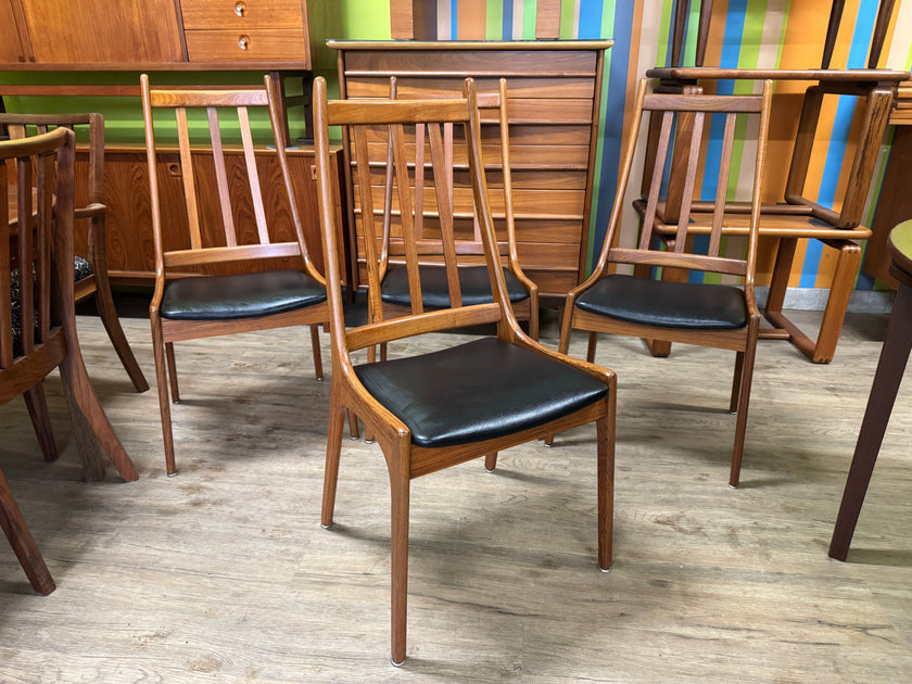 4 Mid Century Teak Dining Chairs