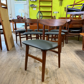 6 Mid Century Teak Dining Chairs