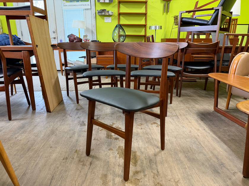 6 Mid Century Teak Dining Chairs