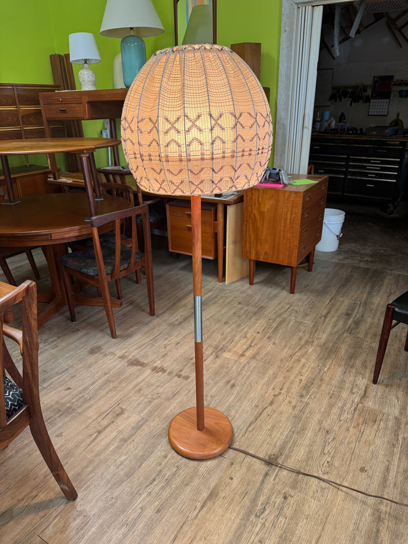 Mid Century Teak Floor Lamp