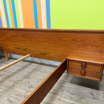 Mid Century Teak Queen Bed