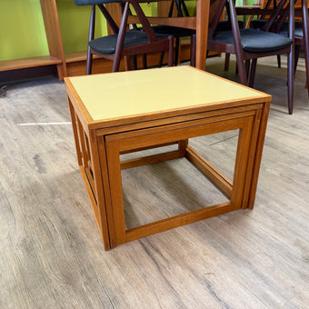 Mid Century Oak Nesting Tables