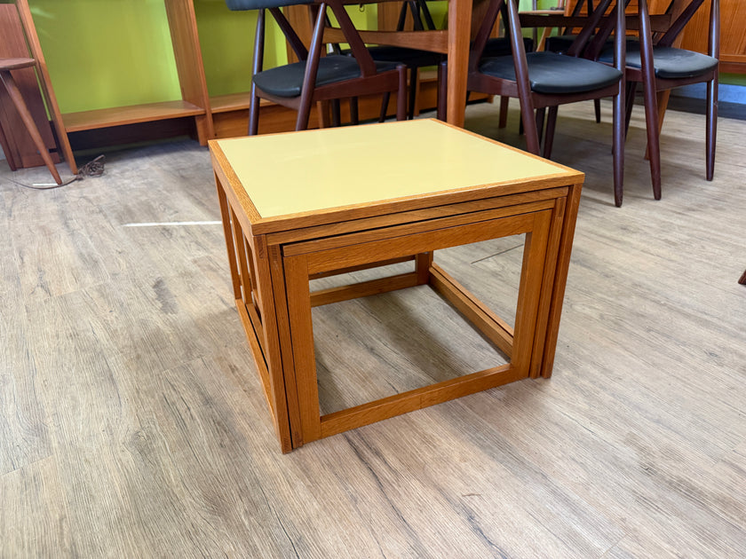 Mid Century Oak Nesting Tables
