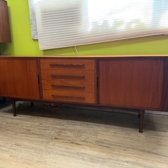 Mid Century Teak Tambour Door Sideboard