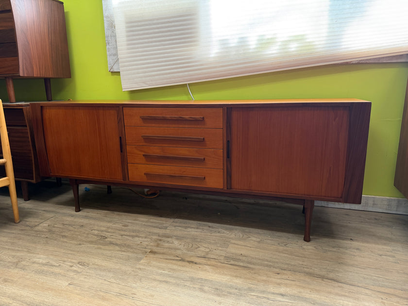 Mid Century Teak Tambour Door Sideboard