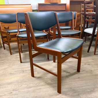 6 Mid Century Teak Dining Chairs