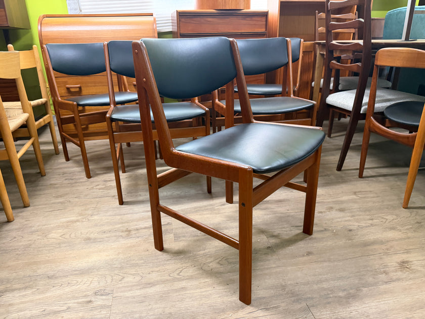 6 Mid Century Teak Dining Chairs