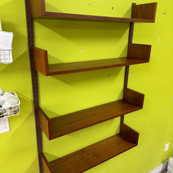Mid Century Walnut Reff Shelving Unit