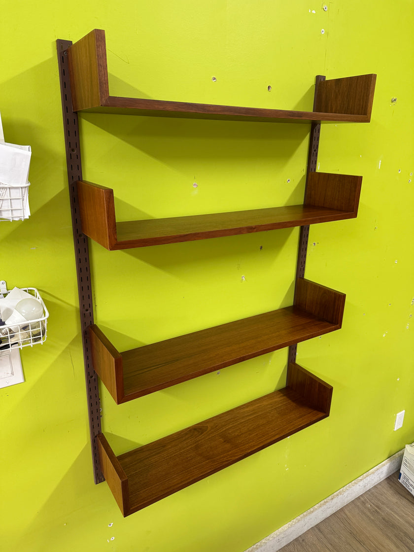 Mid Century Walnut Reff Shelving Unit