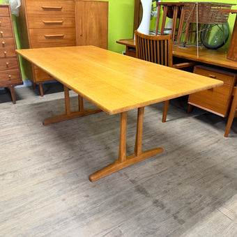 Mid Century Oak Dining Table by Borge Mogensen