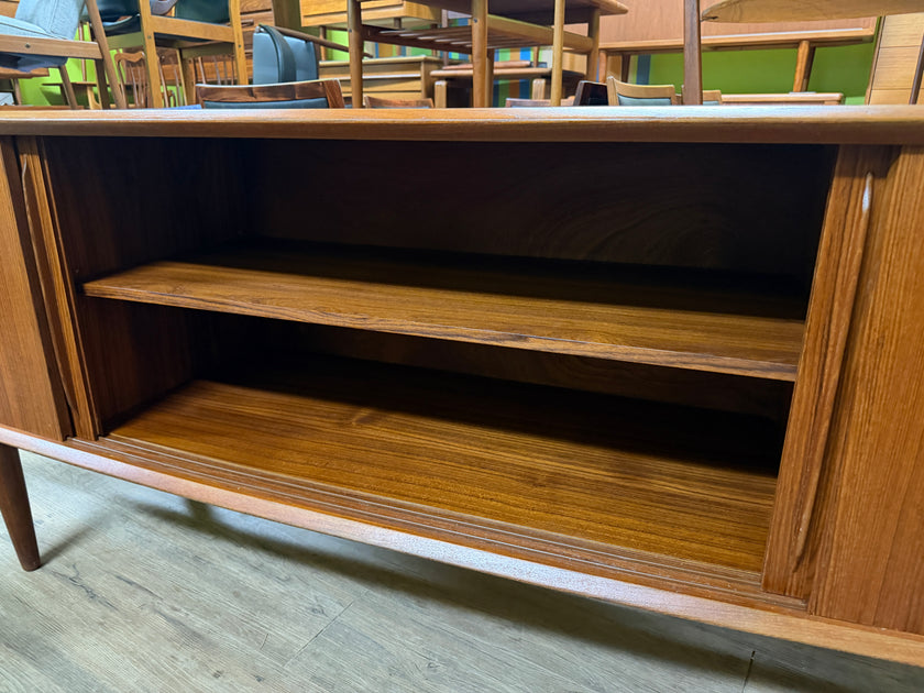 Mid Century Teak Bow Front Sideboard from Denmark